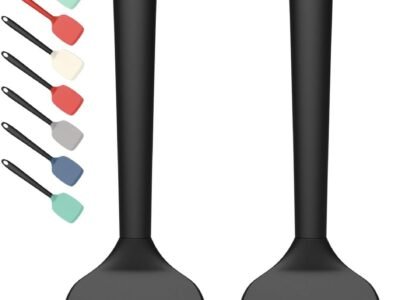 2-Pack Silicone Spatula Set – High Heat Resistant, BPA-Free, Solid & Slotted Turners, Dishwasher Safe