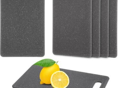 6-Piece Small Plastic Cutting Board Set – 10" x 6", Granite Color, PP Material, Dishwasher Safe, Space Saving